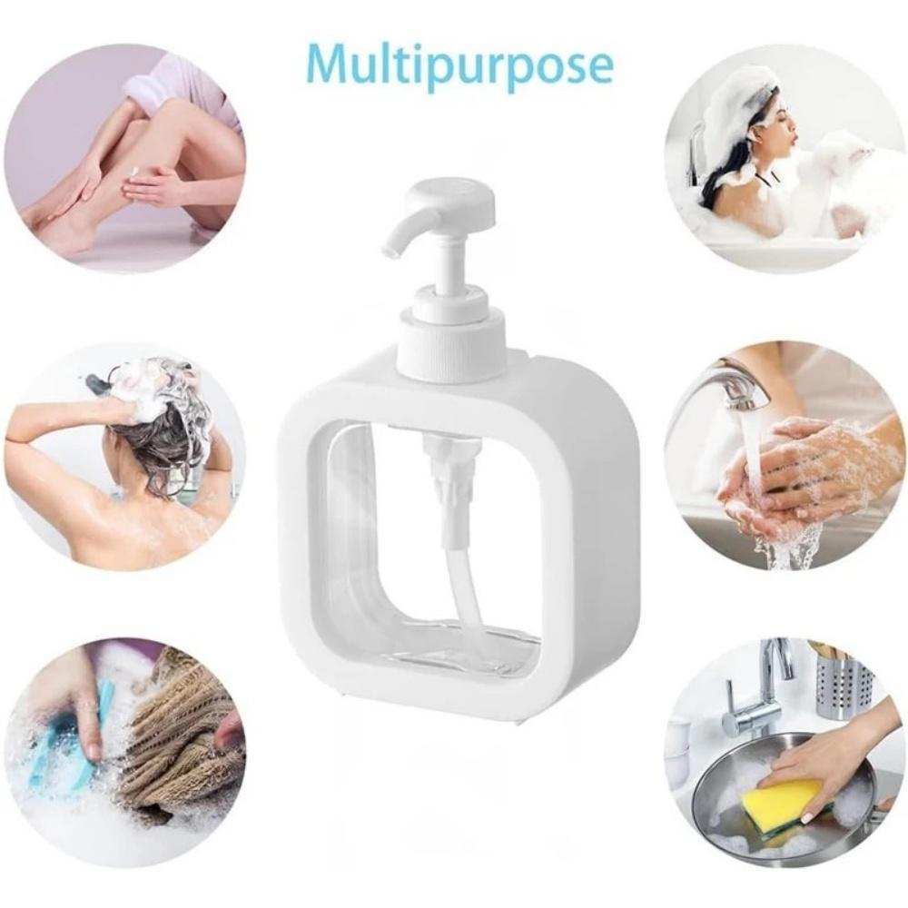 1 шт. 300 мл Диспенсер для мыла для ванной комнаты, многоразовый, для лосьона, шампуня, геля для душа, портативный дорожный диспенсер, пустой дозатор с помпой для ванной