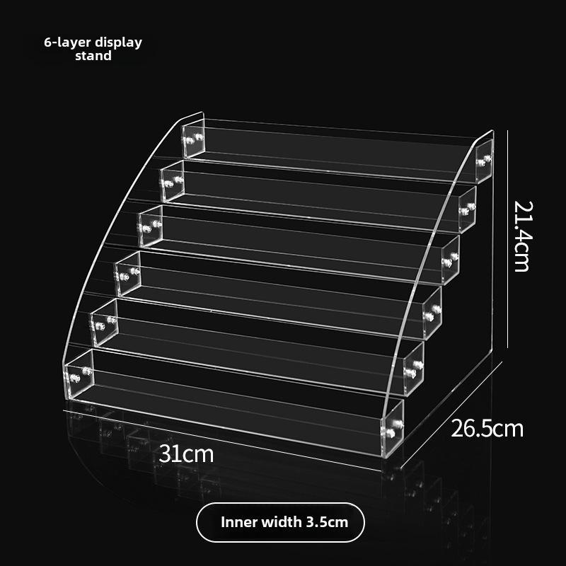 Прозрачная акриловая многослойная подставка для лака для ногтей и помады