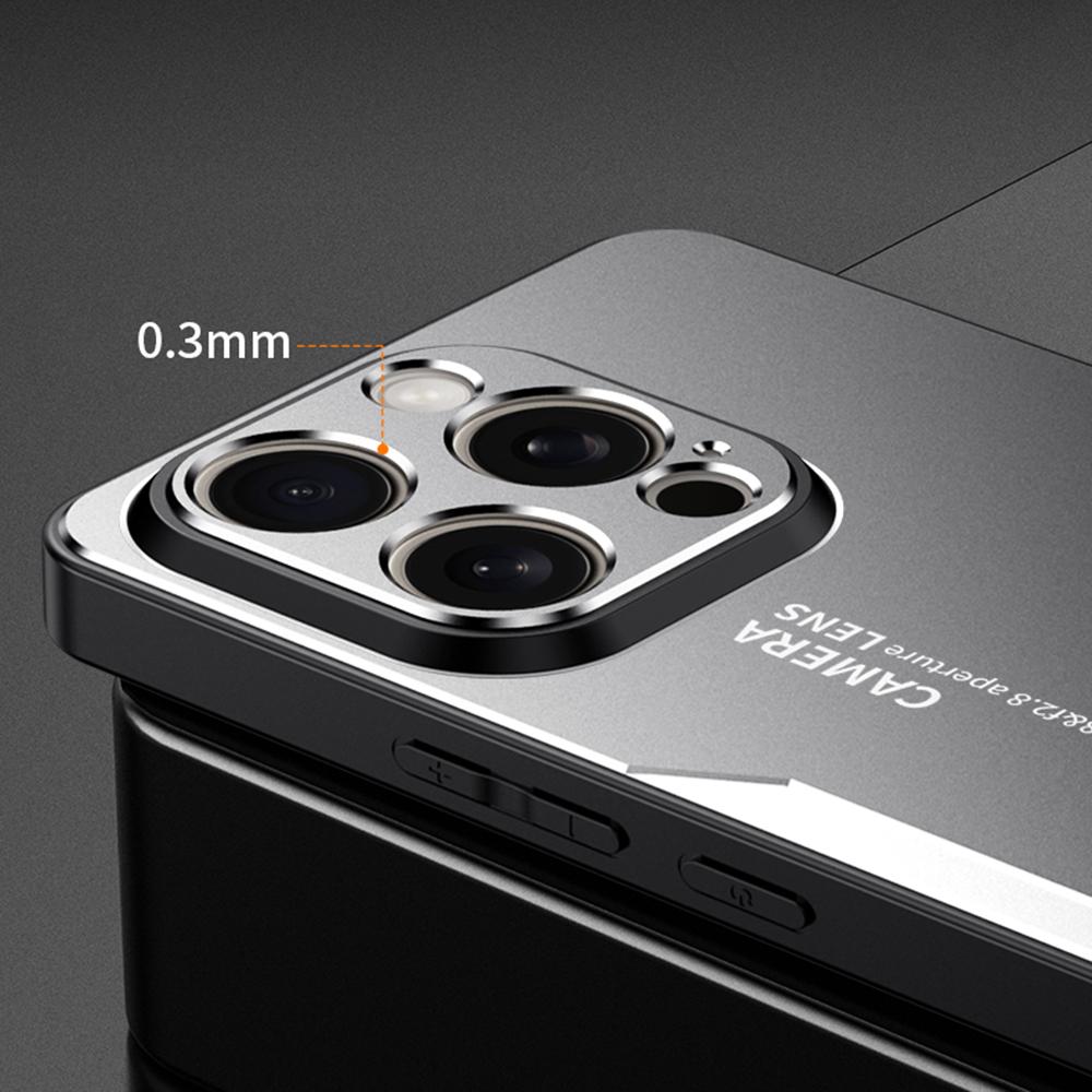 For iPhone 16 Pro Phone Case Aluminium Alloy TPU PC Back Cover