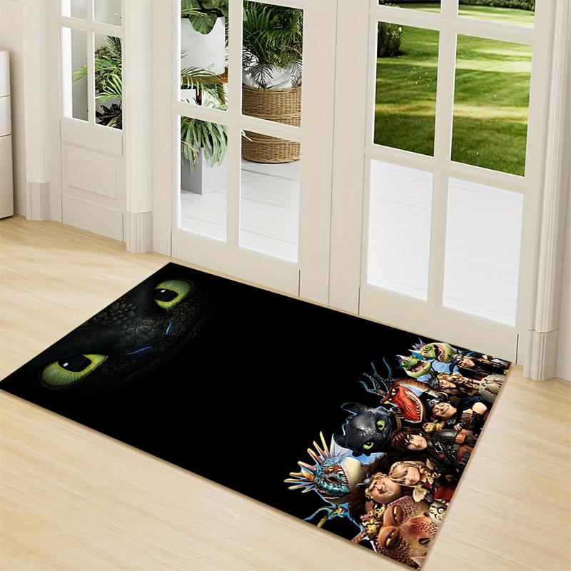 Dragons Friends Adventure Carpet Rug Soft Washable Antislip Home Living Room Sofa Mats Personalized Christmas Rug