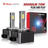 Светодиодные фары Dualvision D1S HID D3S D2S D4S D4R D8S D1R D2R D3R Turbo LED 30000Лм Чип CSP 6000K Белый 4300K 70Вт 90Вт Plug&Play