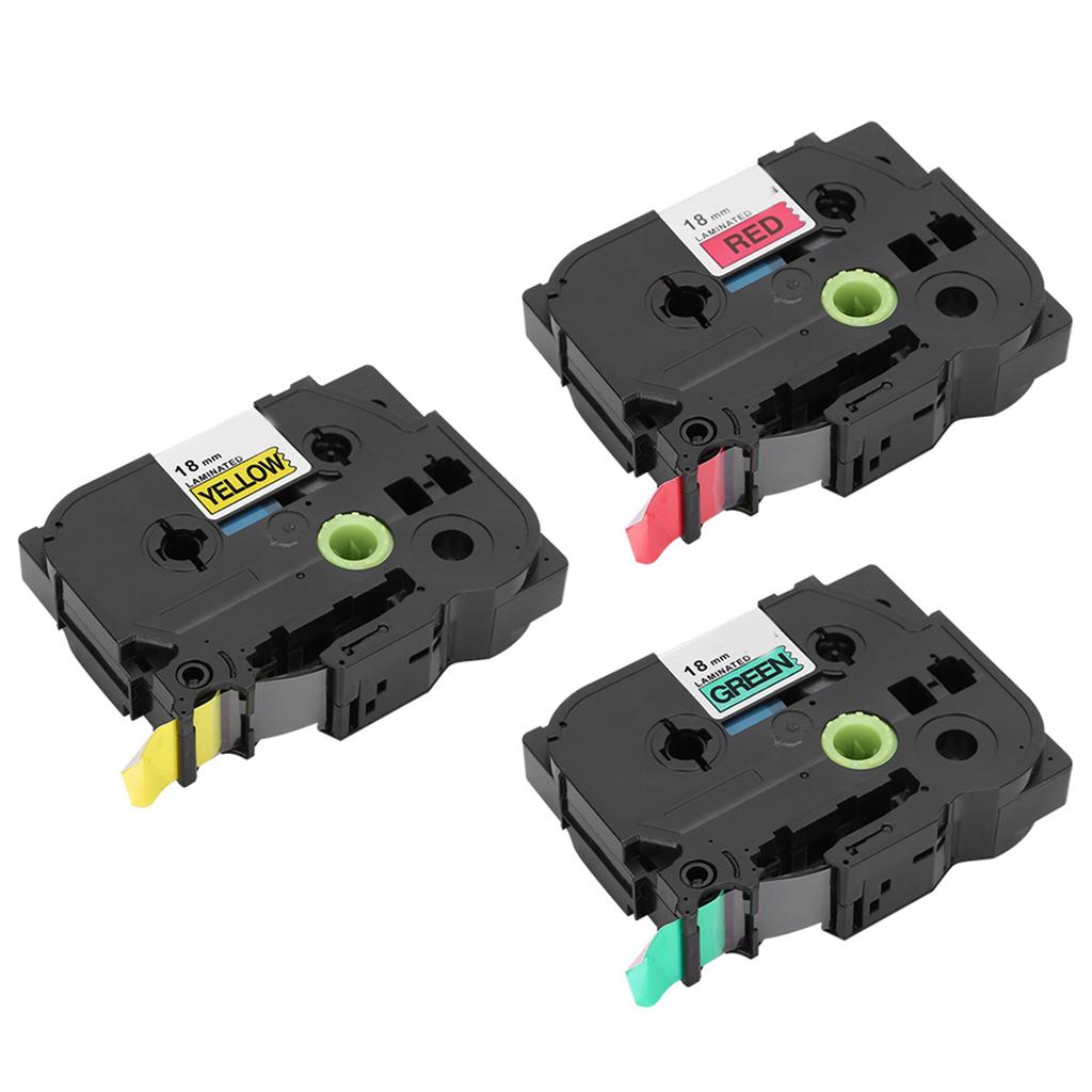 18mm X 8m Label Maker PET Laminated Label Tape Fit for Label Printer PT E100B