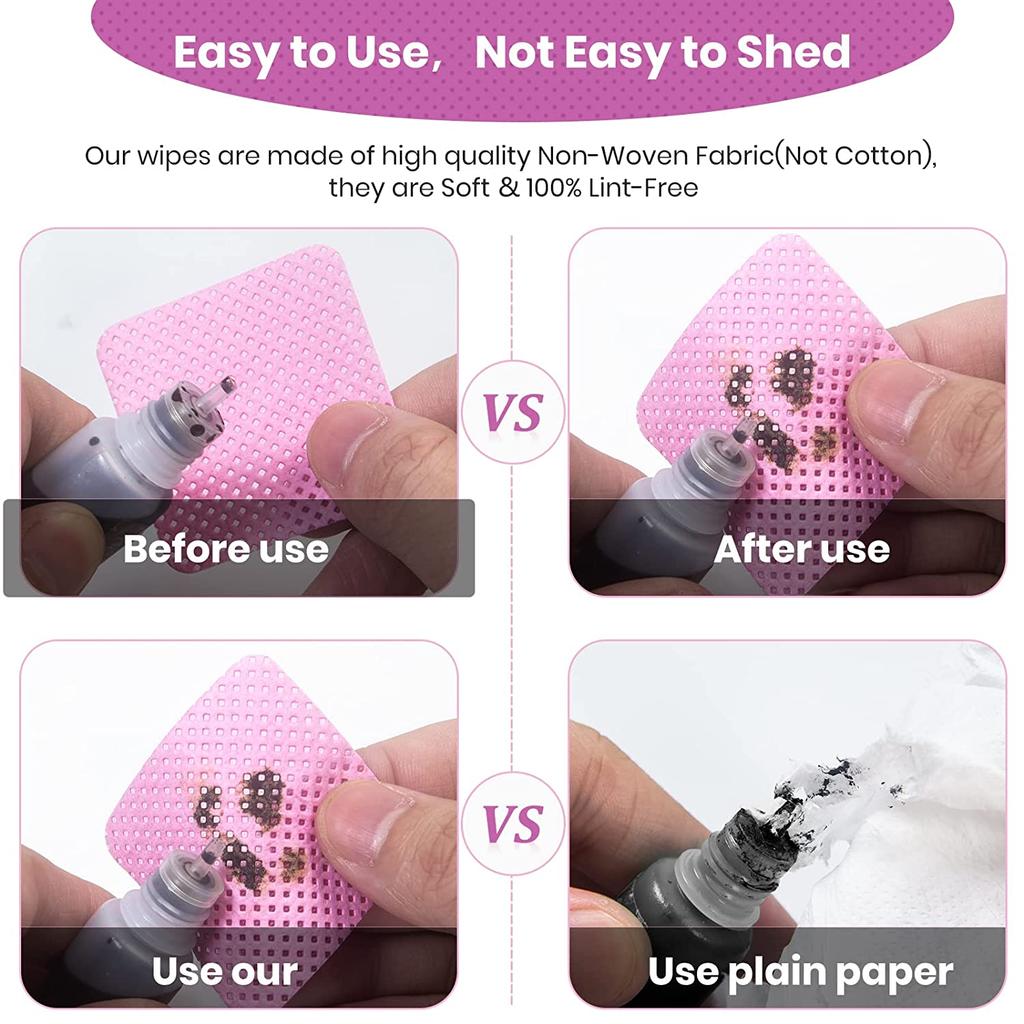 1000pcs Lint-Free Paper Cotton Wipes Eyelash Glue Remover Cleanin Cleaner Pads Lash Extension Bottle Prevent Clogging