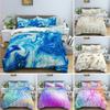 3D Modern Pattern Bedding Set Duvet Cover Set Pastel Rainbow Marble Printed Comforter Cover Polyester Bedding Set 12Pillowcase