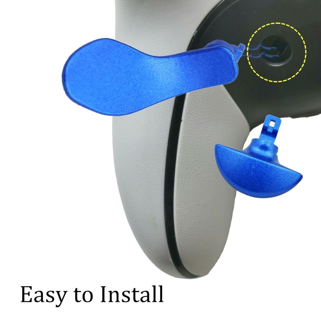 4 Pcs Back Paddles Replacement Rear Paddles for PS5 Dual Sense Edge Controller Rear Parts,Interchangeable Metal Rear for PS5 Dual Sense Controller