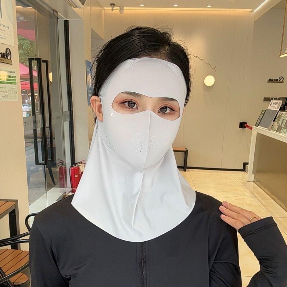 Full Face Sun Protection Mask UPF50+ Sunshade Face Mask Fashion Anti-UV Neck Scarf Summer