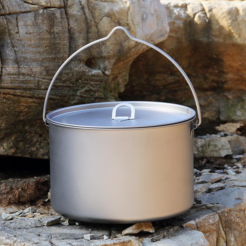900ml Lightweight Outdoor Camping Cookware Set Hiking Travel Steel Cup Titanium Pot Mug