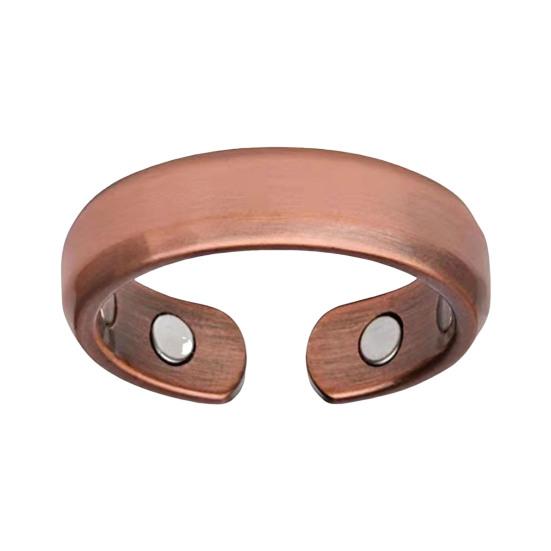 Женское магнитное кольцо с регулируемым отверстием, полированное, гладкое, гальванизированное, сплав, простое в стиле, украшение на палец для