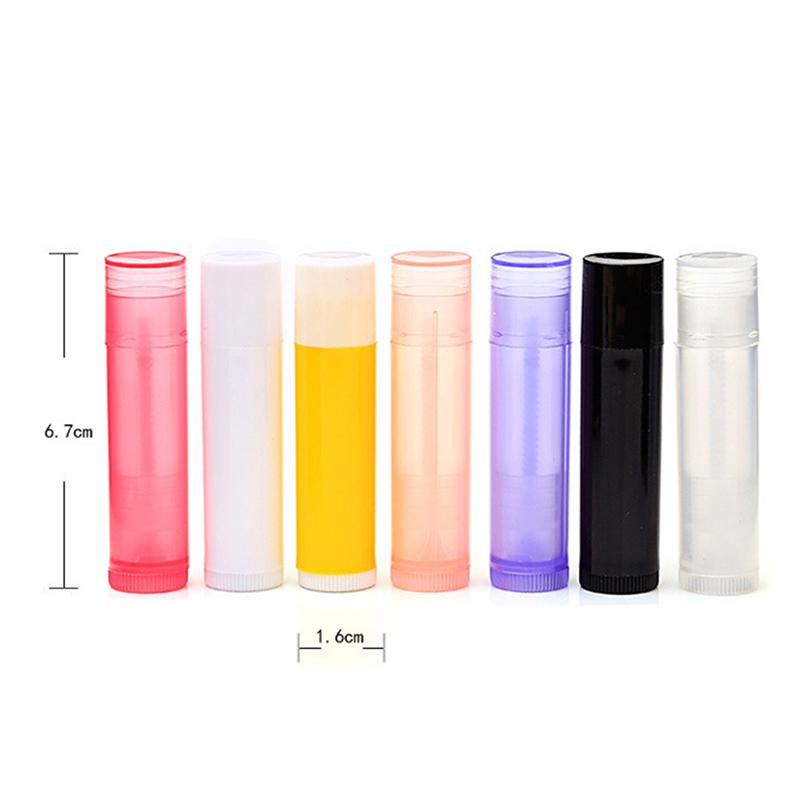 10Pcs 5G 7 Colors Lipstick Tube Lip Balm Containers Empty Cosmetic Containers