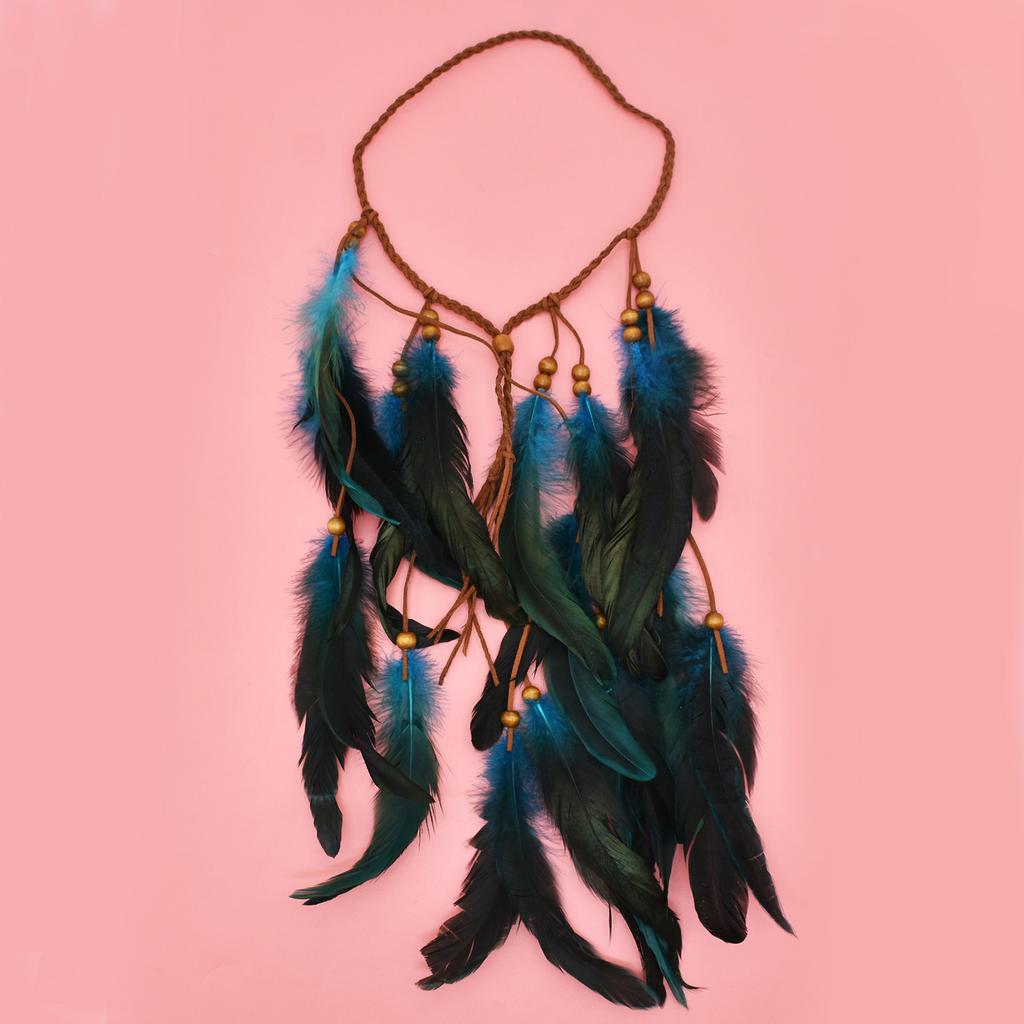 Богемная повязка на голову с перьями и длинной бахромой, этническая повязка для женщин, аксессуары для фестиваля