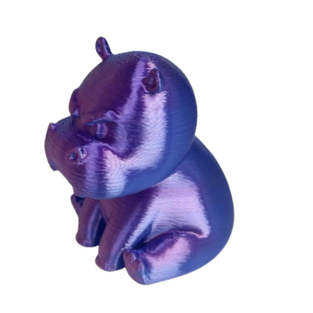 Фигурки гиппопотамов с 3D-печатью и градиентной расцветкой, креативный злой гиппопотамчик, украшение для дома