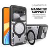 Magsafe Магнитный защитный чехол для камеры для Google Pixel 8 Armor Hybrid Metal Ring Back Cover для Google Pixel 8 Pro