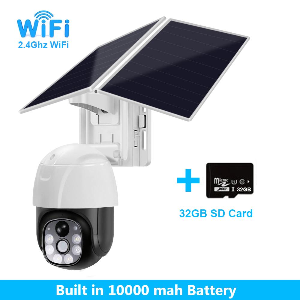 Солнечная камера, беспроводная Wi-Fi 4G, солнечная батарея, наружная охранная камера видеонаблюдения, умная домашняя PIR-камера видеонаблюдения
