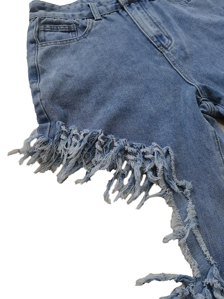 Сексуальные рваные мешковатые джинсы с кисточками для женщин