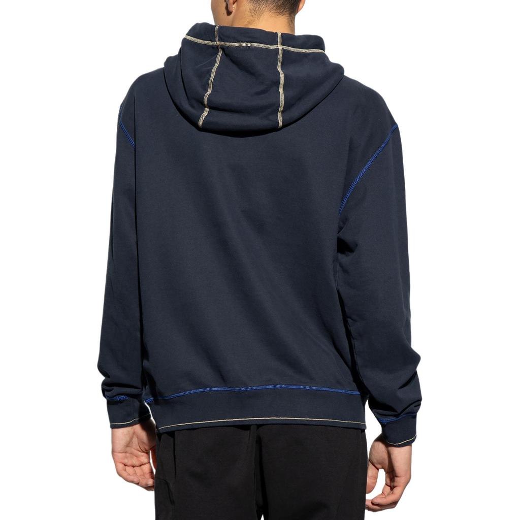 STONE ISLAND Толстовка мужская с капюшоном, свободного кроя, с длинными рукавами, с вышивкой букв, темно-синяя 791560678-V0020