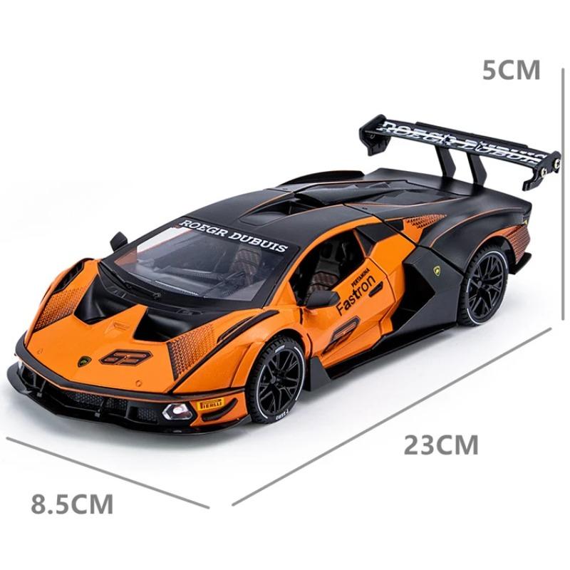 1/24 Lamborghini Essenza SCV12 сплава спортивная модель автомобиля литые металлические игрушечные транспортные средства коллекция моделей автомобилей имитация звука света детский подарок
