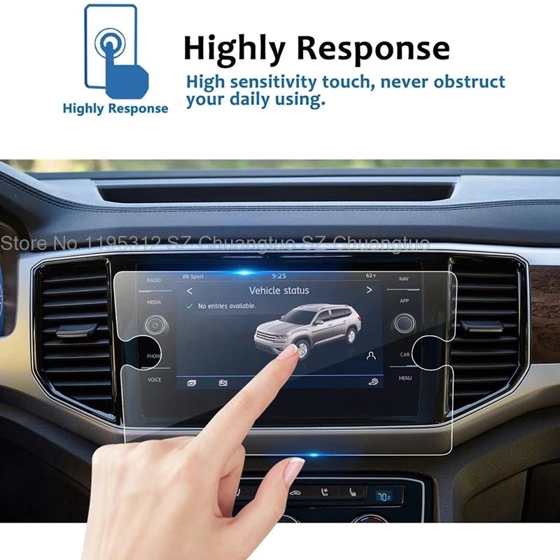 Tempered Glass Screen Protector For Volkswagen Golf GTI MK7 2018- 2021 8inch Car infotainment Gps Navigation Anti scratch film