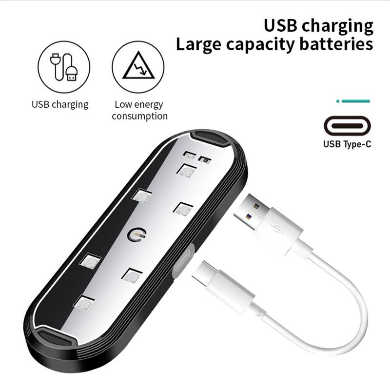 4PCS Magnetic Led Interior Car Wireless Adhesive LED Light Neon Car Door Lights LED Welcome Light Anti-collision Strobe Lights