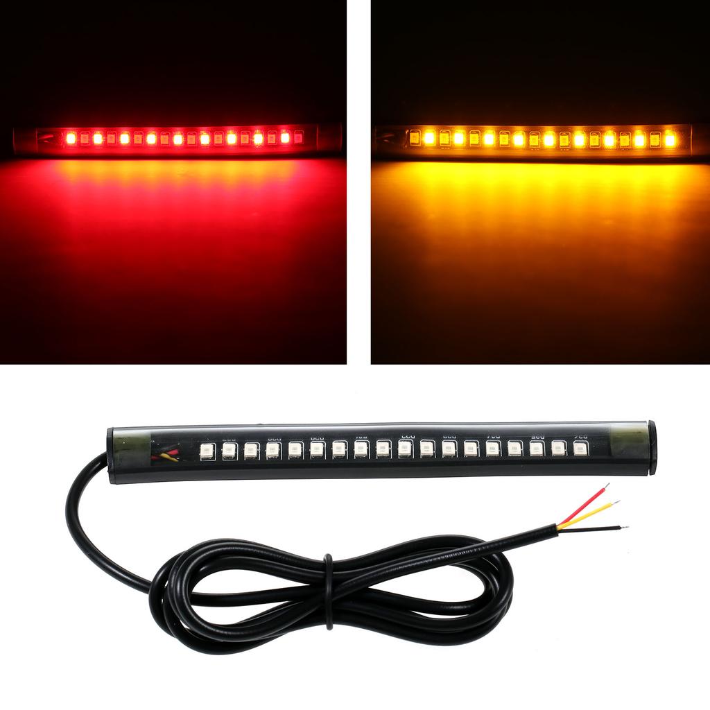 12 В 1 шт. универсальные 18 светодиодных полосок, указатели поворота мотоцикла, стоп-сигнал заднего прицепа