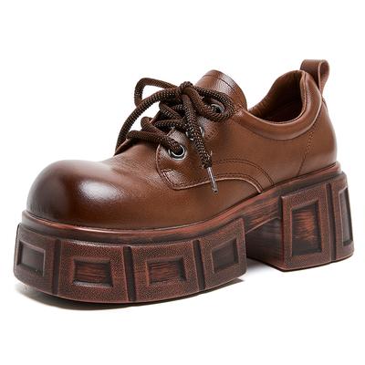 GKTINOO Женские туфли на платформе ручной работы для женщин, женская обувь из натуральной кожи, винтажные, мягкие, удобные танкетки, дышащие лодочки