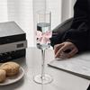 2 pieces Clear Pink Bow Champagne Glass Ultra Thin Goblet Creative Drinking Glasses  Party Supplies