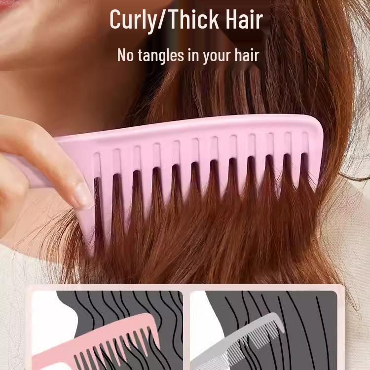 Женский гребень с широкими зубьями для гладких, не пушащихся длинных вьющихся волос