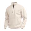Men's Spring and Autumn Waffle Half-Zip Stand Collar Sweatshirt Long Sleeve Casual Top