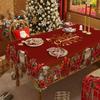 Рождественская скатерть, Новогодняя круглая скатерть, атмосферное украшение, скатерть на кофейный столик, чехол для скатерти на Праздник Весны