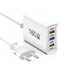 160 Вт 6 в 1 Type C USB Адаптер Зарядки 160 Вт Многопортовый Быстрой Зарядки Адаптер Зарядки Телефона Для Смартфонов Планшета