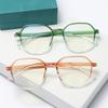 Anti-blue Light Glasses Exquisite Round Eyewear Women Men Luxury Eyeglasses Blue Light Blocking Lady Man Computer Eyeglasses