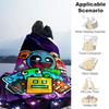 1pc Blanket Geometry Dash1 Print Design, Lightweight Blanket for Sofa, Bed- Soft &Warm, Gift for All Seasons like Christmas, Halloween