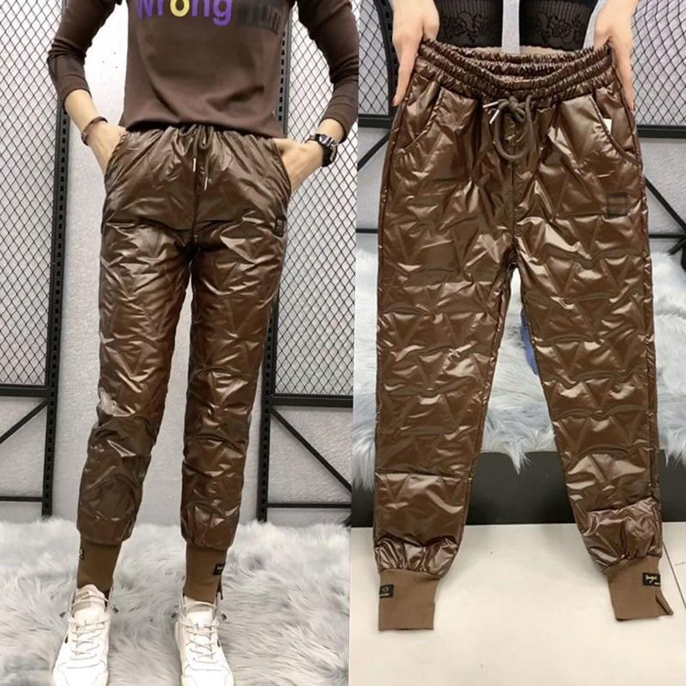 M ~ 4XL осенние хлопковые брюки для женщин, зимняя верхняя одежда 2022, зимние новые толстые повседневные шаровары с высокой талией, теплые повседневные брюки