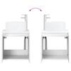 Bathroom Furniture Set 2 pcs High Gloss White Engineered Wood