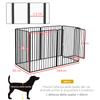 Fence for Large Dogs with 6 Modular Panels in Steel, 164x83x100 cm, Black