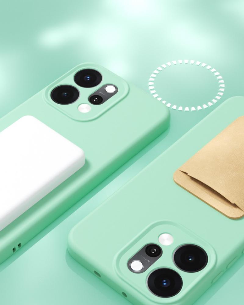 for Liquid Silicone Magnetic Case for OPPO Reno 14 Pro Magsafe Wireless Charging Soft Skin Smooth Cover Bumper Funda