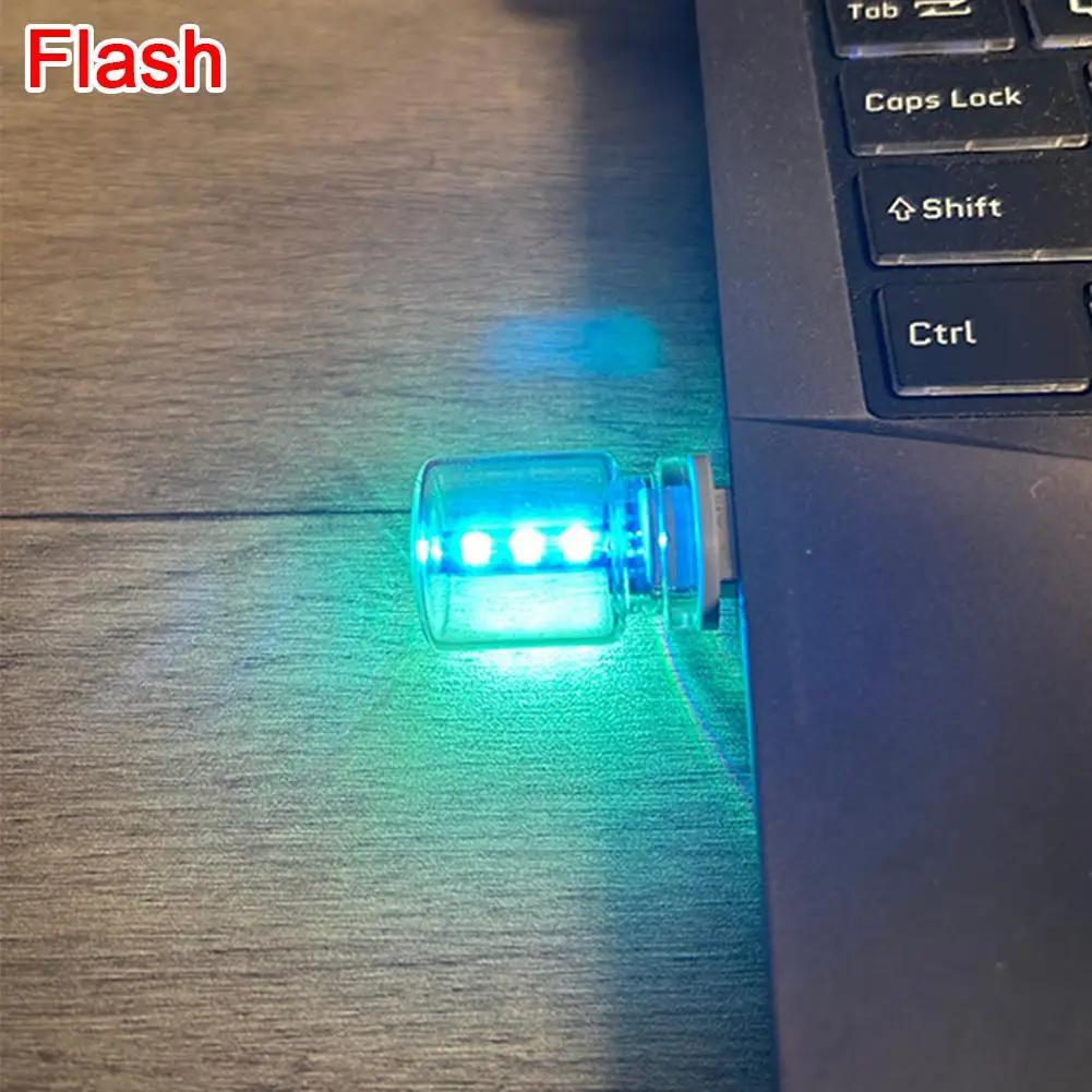 Автомобильный ночник 5 В светодиодная лампа накаливания портативное освещение вилка спальня интерьер автомобиля атмосферные лампы Play USB декоративная лампа O6C2