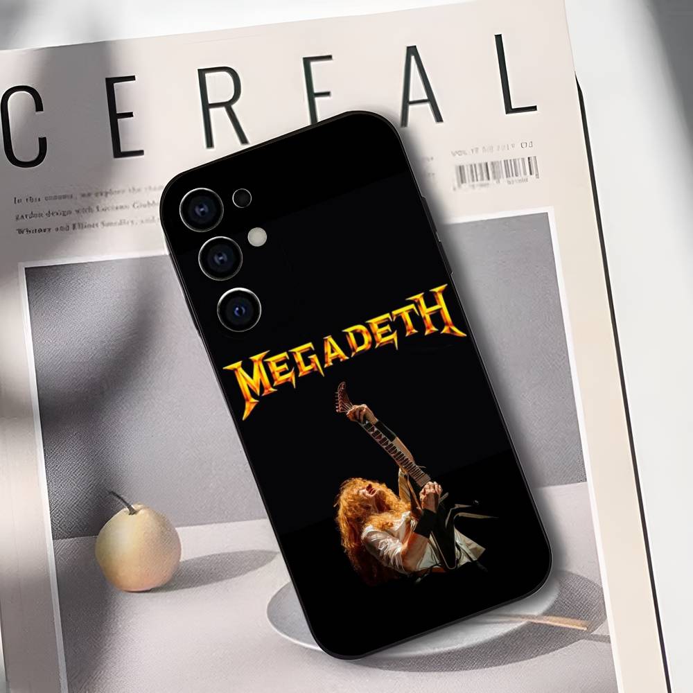 M-Megadeth Band Phone Case For Samsung S25,S24,S21,S22,S23,S30,Ultra,S20,Plus,Soft Silicone Black Cover