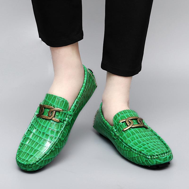 Женские удобные туфли на плоской подошве, мужские мокасины, лоферы, туфли для вождения, повседневные, без застежек, унисекс, большие размеры, фиолетовые, черные, зеленые, синие, кожаные туфли