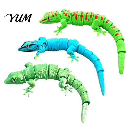 Leopard Gecko Figurine 3D Printed Figurine, Realistic Articulated Chameleon Fidget Toy, Decor Flexible Jointed Lizard Model, Animal Shape Desk