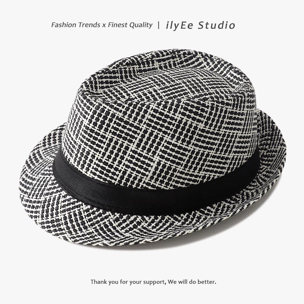 Мужская и женская летняя соломенная федора - Панама для пляжа с защитой от солнца