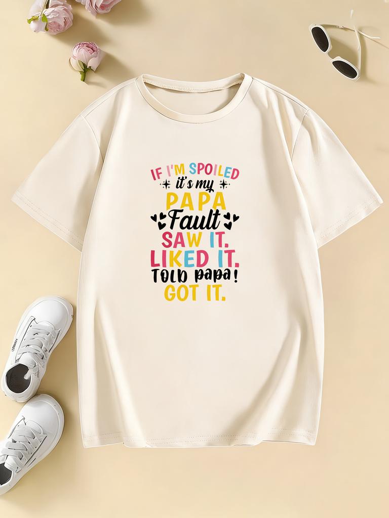 Colorful Letter Printed Y2k T Shirts Kids Childrens Tshirt Boys Girls Summer Spring Casual Top Tee Shirt