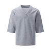 New Spring-Summer Men's Jacquard Solid Color V-Neck Casual Outdoor Versatile Short-Sleeve T-Shirt