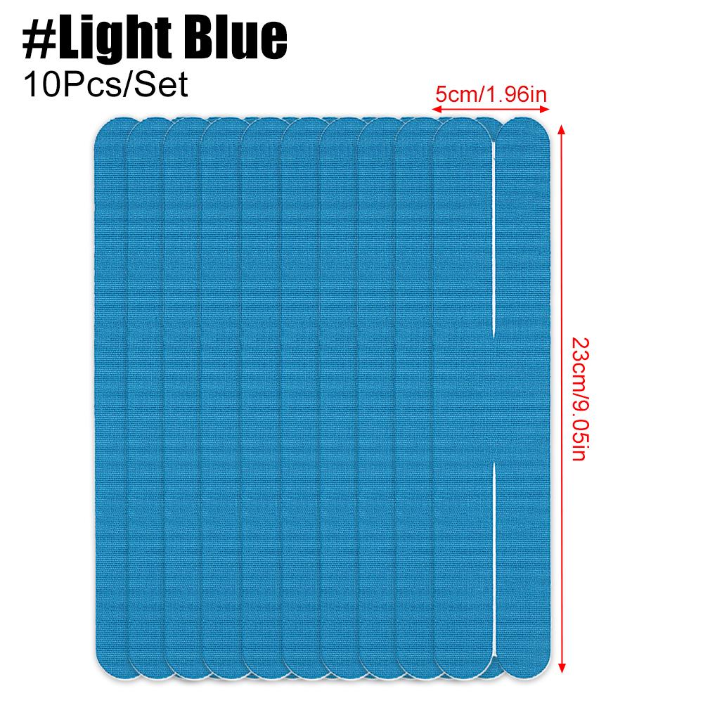 10 шт./набор Предварительно нарезанная кинезиологическая лента для лодыжки, колена, плеча, локтя, коленей для бега - Водостойкая и эластичная, дышащая, гипоаллергенная