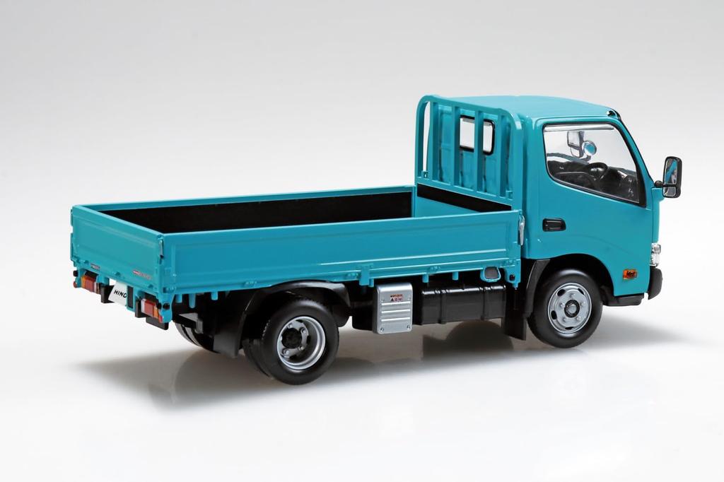 Aoshima Bunka Kyozai Rakupura Snap Kit Hino Dutro Бортовой Грузовик Масштабная Пластиковая Модель Набор ООО. (АОСИМА) нет. 23-TE (бирюзовый) 1/32 Предварительно окрашенный