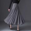 2025 Spring/Summer Women's Mesh Midi Skirt - Three-Layer Tulle, High-End, Slimming, Versatile Swing Design