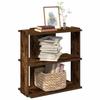 VidaXL 3-Tier Bookcase Smoked Oak 60x30x60 Cm Engineered Wood, Shelf, Book Shelf, Storage Shelf, 860251