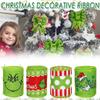 Ribbon Christmas Ribbon Green Furry Christmas  Ribbon Holiday Decoration Random