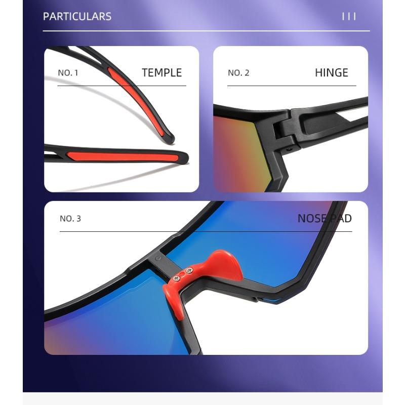 New outdoor cycling glasses, one-piece bicycle windshield sunglasses, European and American sports sunglasses