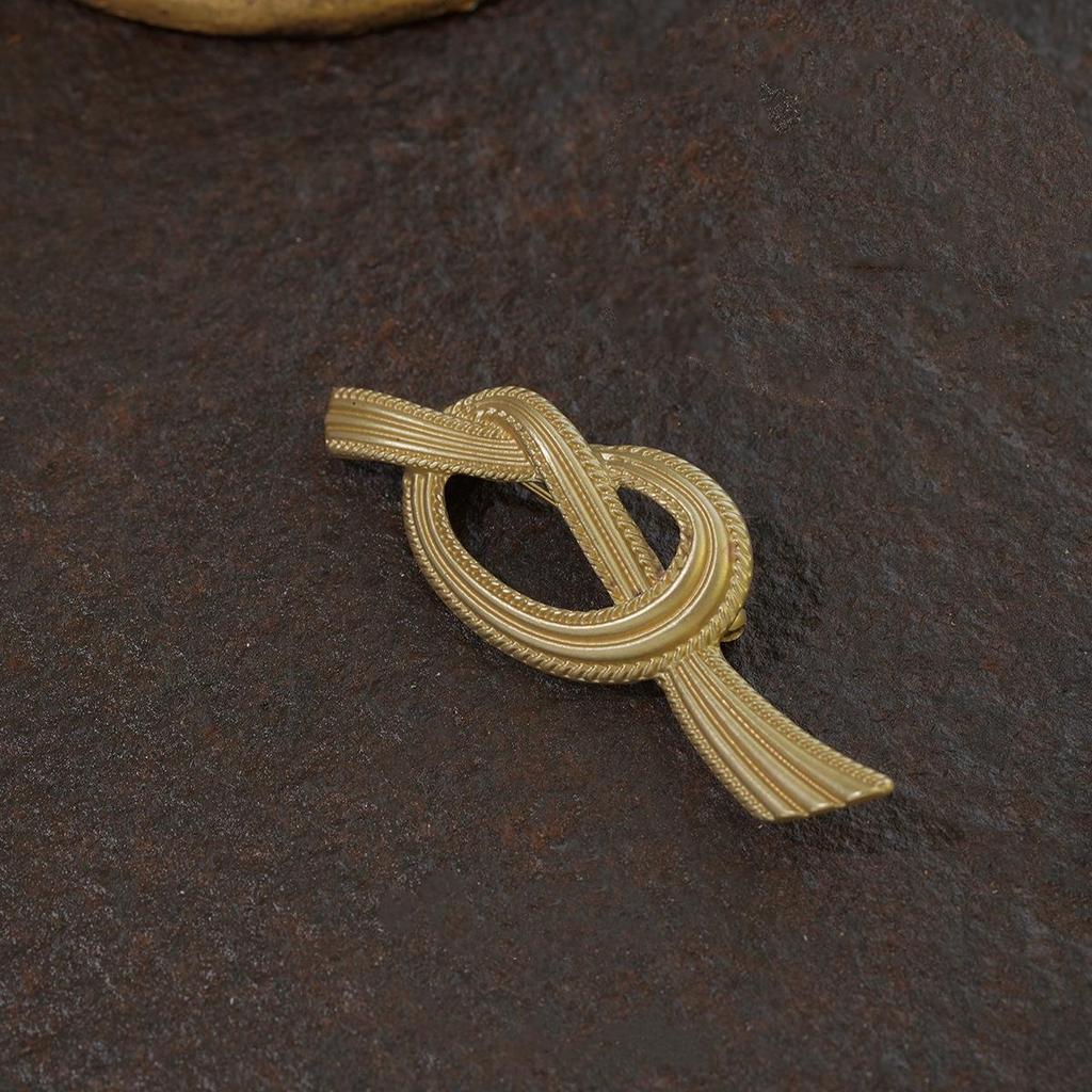 Vintage Gold Pearl Cross Brooch for Women - Baroque Palace Style