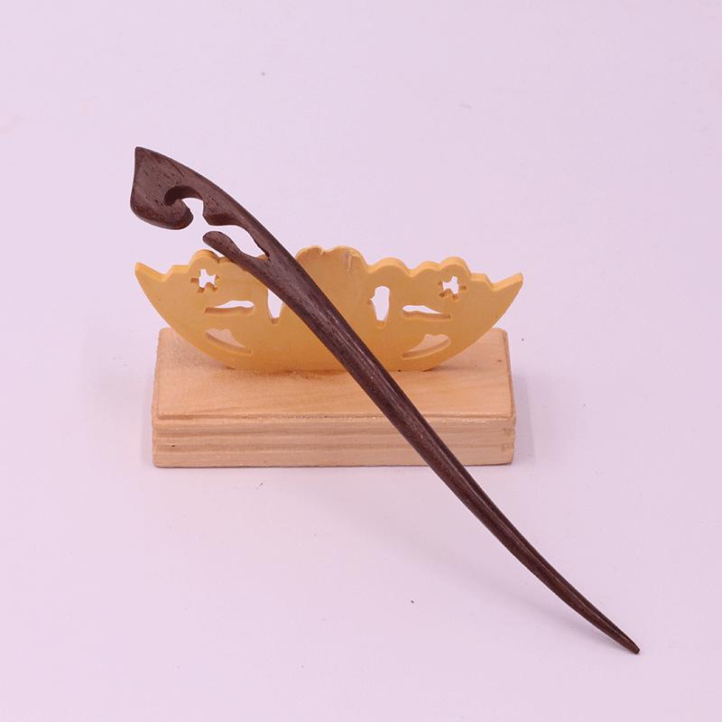 Hair Clasp Ladies Gift Wooden Vintage Ebony Accessories Guajacwood Hairpin